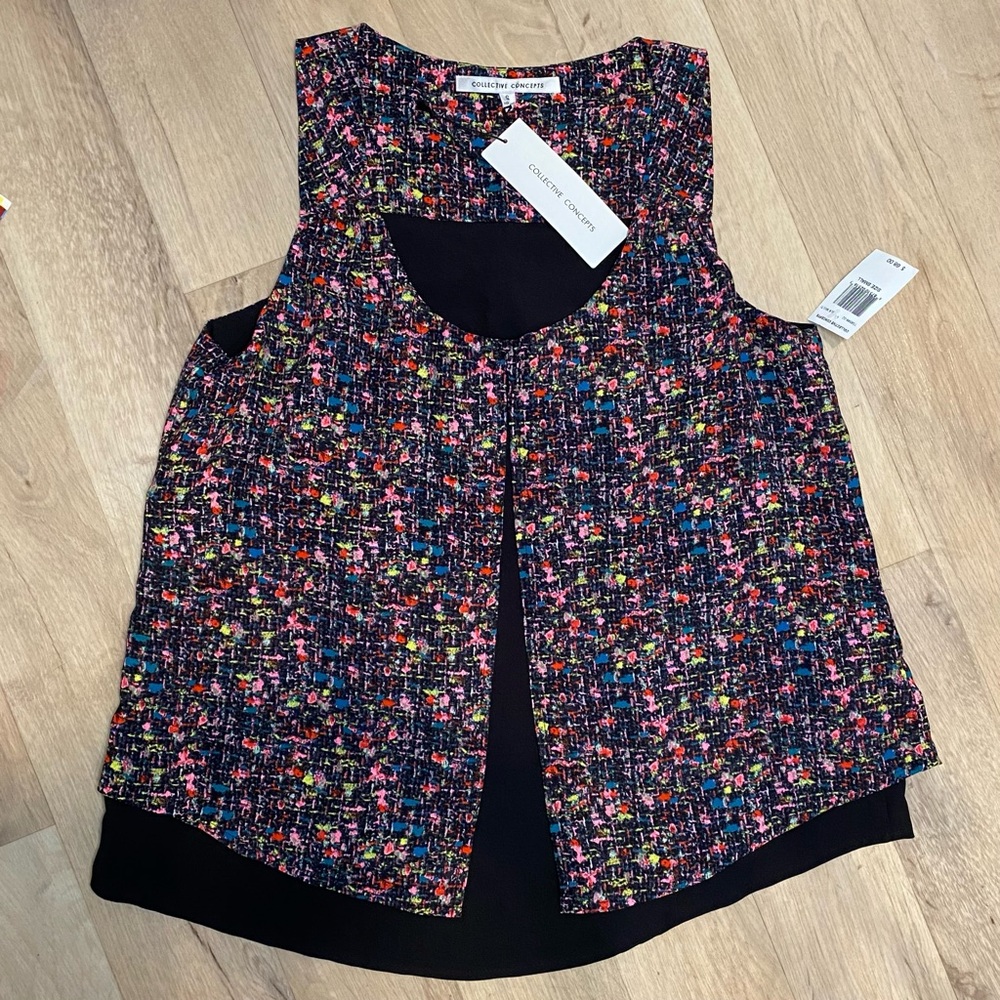 Crochet Flowy Sleeveless Blouse by Collective Concepts